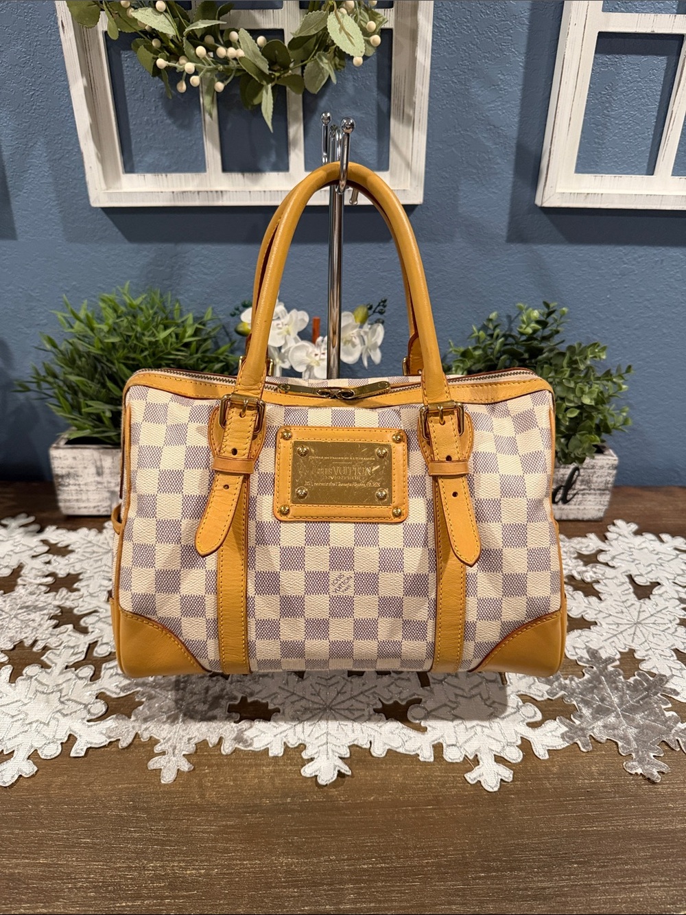 Authentic Louis Vuitton BERKELEY Azure Bag